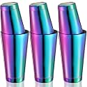 Sabary 6 Pcs Shakers Bartending Boston Cocktail Shaker, Colorful