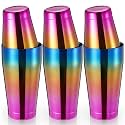 Sabary 6 Pcs Shakers Bartending Boston Cocktail Shaker, Gradient Color