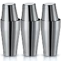 Sabary 6 Pcs Shakers Bartending Boston Cocktail Shaker, Sanding Silver