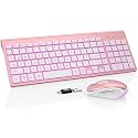 SABLUTE Wireless Keyboard and Mouse Combo, Compact Backlit Scissor Keys