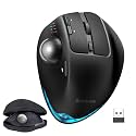 Wireless Trackball Mouse, Adjustable Angle Rechargeable, With Travel Case
