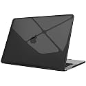 Saco MacBook Case Cover Compatible with MacBook Pro 13 inch Case M2 2024, 2023, 2022-2016 A2338 M1 A2251 A2289 A2159 A1989 A1708 A1706, Plastic Hard Shell - Crystel Black
