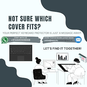 saco silicone skin keyboard protector cover compatible for hp omen gaming laptop 16-xf0059ax  16-wf1025tx  16-b0370tx 161 inch laptop - black