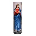 Sacred Heart of Jesus LED Flameless Devotion Prayer Candle, Religious Gift, 6 Hour Timer for More Hours of Enjoyment and Devotion! Dimensions 8.1875" x 2.375".