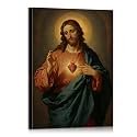 Sacred Heart of Jesus Picture Catholic Wall Art Jesus Portrait Painting
