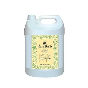 sacredearth natural dish wash liquid  soap nuts amp lemon  plant-based utensil cleaner  baby amp pet safe  free from harmful chemicals paraben-free  gentle on hands  5000 ml