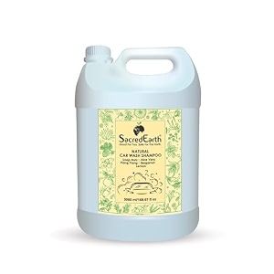 sacredearth natural car wash shampoo better shine after wax 10x finish high foaming formula concentrate liquid for spot free cleaning 5000 ml