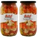 Sadaf Giardiniera Mild - Pickled vegetables in jar - Giardiniera Mix - Marinated Vegetables - Pickled Vegetable Relish - 32 oz (Pack of 2)