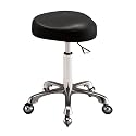 Saddle Stool Ergonomic Saddle Chair Rolling Saddle Stool with Wheels Adjustable Hydraulic Stool with Wheels Suitable for Use in Offices, Dressing Rooms Etc. (Black)