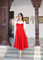 sadhnazon Women Maroon Dungaree