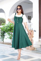 sadhnazon Women Maroon Dungaree