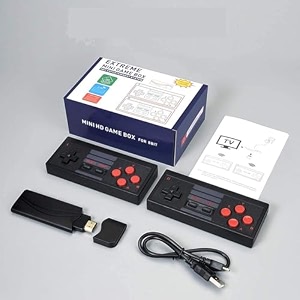 sadhwanis 4k plug and play wireless hd 1080p tv video game for kids 8 bit retro built-in games for up to 2 players hdmi game stick dongle black