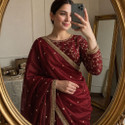 sadika Embroidered Embellished Bollywood Jimmy Jimmy Saree