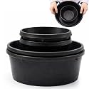 Sadny 4 Pcs Rubber Feed Pan, 1 Quart/0.25 Gallon and 4 Quart/1 Gallon