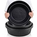 Sadny 4 Pcs Rubber Feed Pan, 8 Quart/2 Gallon and 12 Quart/3 Gallon