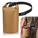 Sadnyy 2 Pack Waterproof Shell Pouch, Khaki Canvas Ammo Bag for Hunting