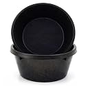 Sadnyy 2 Pcs 1.06 Quart/ 0.26 Gallon Rubber Feeder Pan Horse Feed Bucket