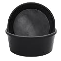 Sadnyy 2 Pcs 4 Quart/ 1 Gallon Rubber Feeder Pan Horse Feed Bucket
