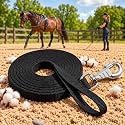 Sadnyy 26 FT Horse Lunge Line Cotton Training Lunge Line with Heavy Snap