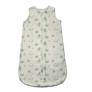sleeping bag soft cozy cotton muslin sleeping sack pod wearable blanket for newborn babies and infants portable no need for extra cover 12-24m 90cm x 58cm undersea large