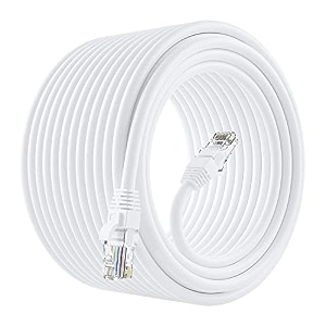sadow 1 meter 1000 mbps rj45 cat5 ethernet patch cable lan cable internet cable cord high speed 1 gigabit category 5 wires for smart tv android tv ps4 ps5 modem router lan adsl-white 1 meter