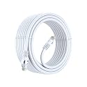 Sadow Ethernet Cable 10 Meter Long Cat 5e Internet LAN Cable, Snagless Patch Cord, Flexible, Network, Speed upto 1000 Mbps, RJ45 Connector for PC, Server, Router, Modem, TV-White