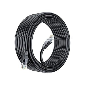 sadow ethernet cable 30 meter long outdoor cat 5e internet lan cable snagless patch cord flexible network speed upto 1000 mbps rj45 connector for pc server router modem tv-black