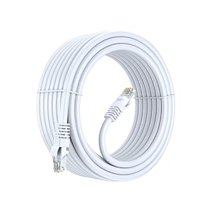 sadow ethernet cable 60 meter long cat 5e internet lan cable snagless patch cord flexible network speed upto 1000 mbps rj45 connector for pc server router modem tv-white