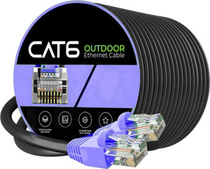 sadow lan cable 60 m 60 meter cat6 rj45 ethernet cable solid wire internet cable with unshielded twisted pair utp upto 550mhz black