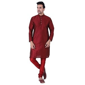 Sadree Mens Silk Blend Kurta Pyjama Set