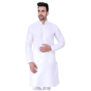 Sadree Mens Silk Blend Knee Length Full