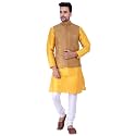 Sadree Silk Men39s Kurta Pajama Waistcoat or