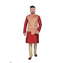 Sadree Silk Men39s Kurta Pajama Waistcoat or