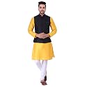 Sadree Silk Men39s Kurta Pajama Waistcoat or