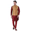 Sadree Silk Men39s Kurta Pajama Waistcoat or