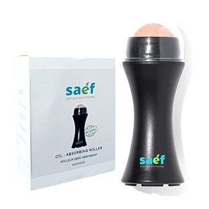 saef oil-absorbing volcanic stone face roller reusable facial skincare tool oil control roller for oily skin care regular