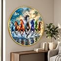 SAF 7 Horse Vastu Round Wall Painting