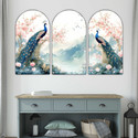 saf Decorative Peacock Wall Art Panel Set