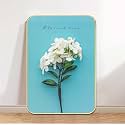 SAF Eternal Love Wall Art | White Flower Quote Painting on Blue Background | Romantic Motivational Wall Decor for Bedroom Living Room Office | MDF Frame Positive Artwork (18 x 24 Inch) ETNF01-1000
