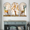 saf Golden deer with vastu money Tree Wall Painting for Living Room, Bedroom, Hotels