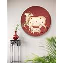SAF Large Round Pichwai Cow Wall Painting