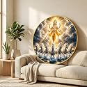 SAF Lord Vishnu 7 Horse Round Wall
