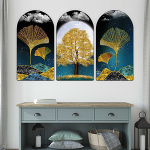 saf modern golden ginkgo leaves wall painting for living room bedroom hotels