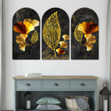 saf Modern Golden Ginkgo Leaves Wall Painting for Living Room, Bedroom, Hotels