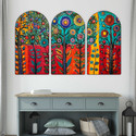 saf multicolor Madhubani Wall Painting for Living Room, Bedroom, Hotels