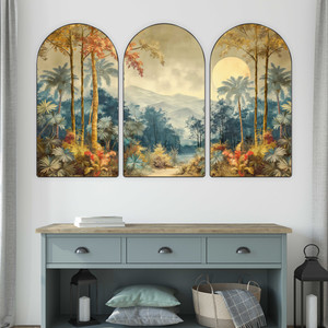 saf nature scene with palm trees wall painting for living room bedroom hotels
