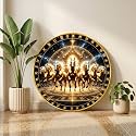 SAF Om Golden Horse Vastu Round Wall