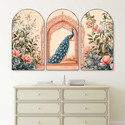 saf Peacock Wall Art Set of
