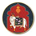SAF Round Sacred Cow Wall Painting 
