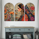 saf Traditional Indian woman Wall Painting for Living Room, Bedroom, Hotels